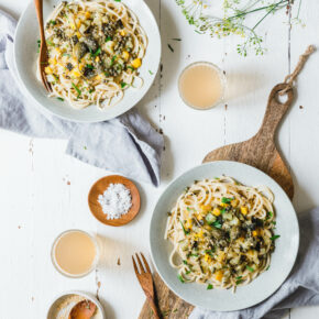 Spaghetti mit cremigem Zucchini-Ragout
