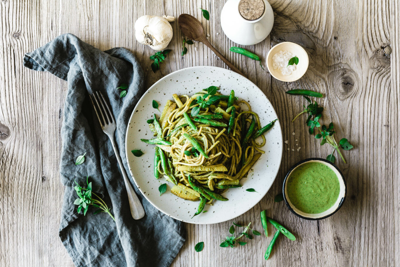 Spaghetti Liguria mit selbstgemachtem Pesto