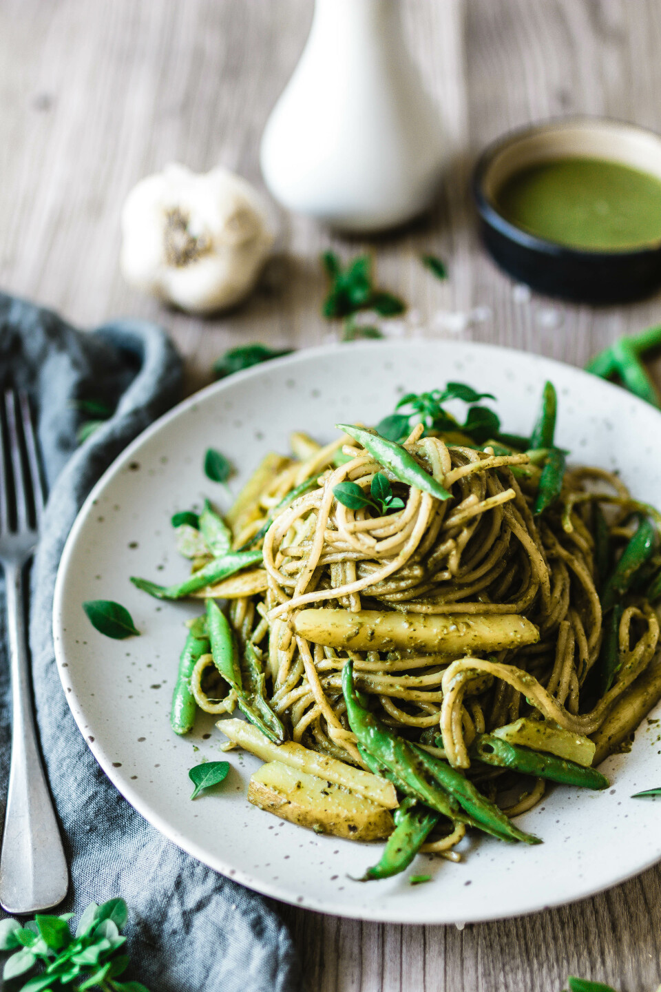 Spaghetti Liguria mit selbstgemachtem Pesto