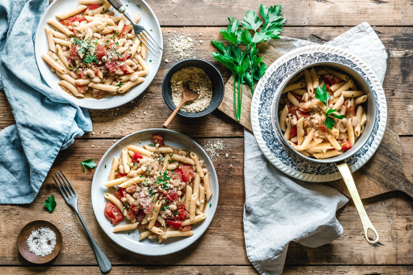 Penne con Fagioli Bianchi