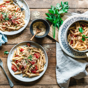 Penne con Fagioli Bianchi