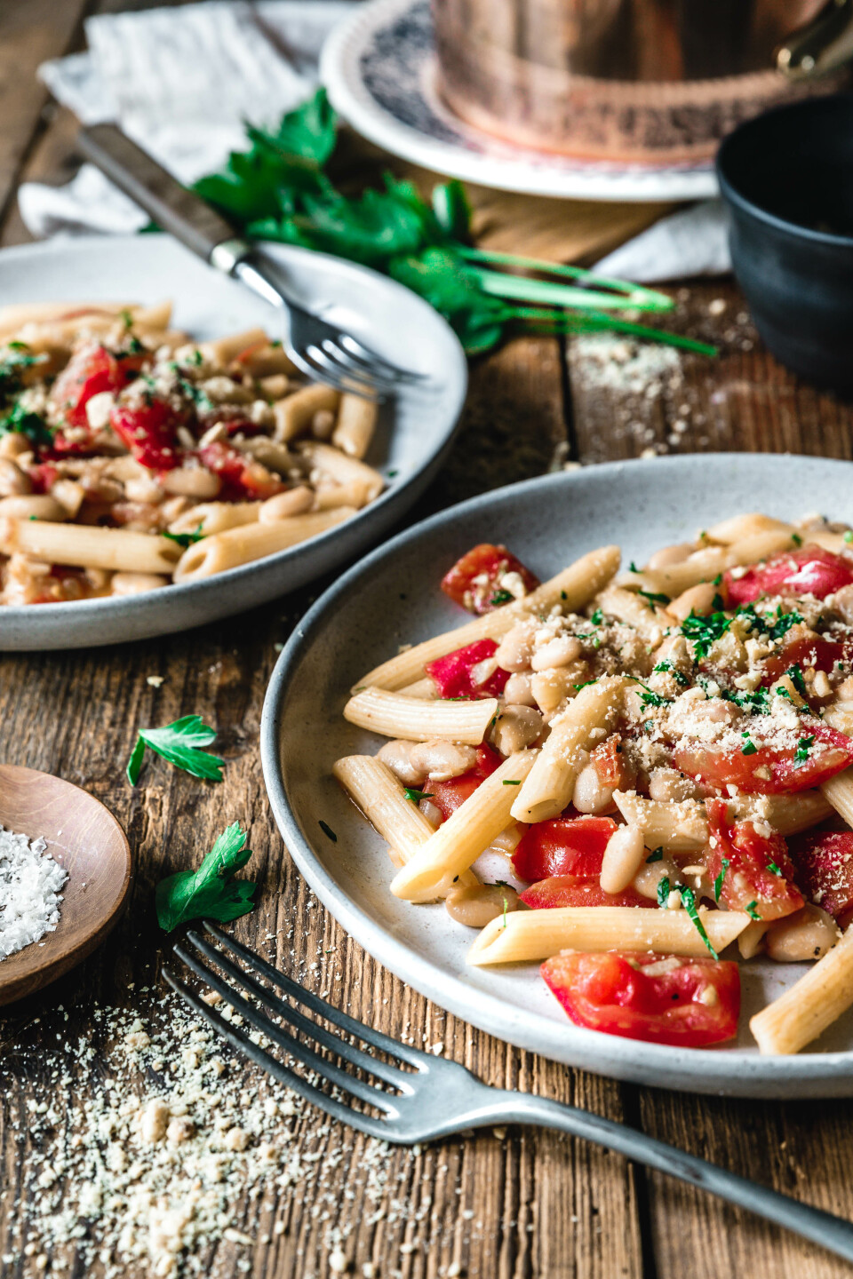 Penne con Fagioli Bianchi