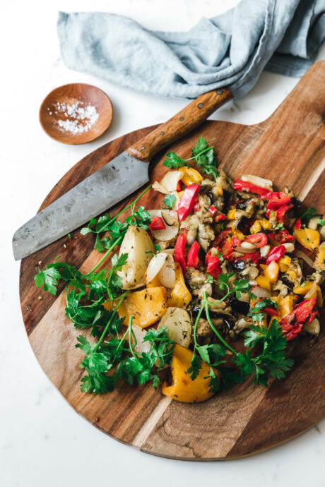 Conchiglie mit geröstetem Gemüse