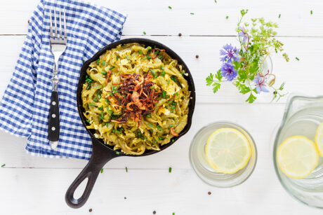 Vegane Pesto-Käsespätzle