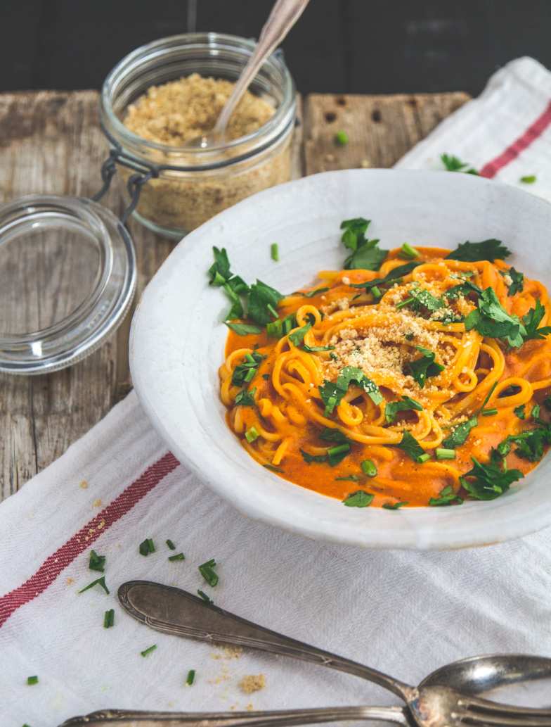 Tagliatelle mit Paprikasauce-2