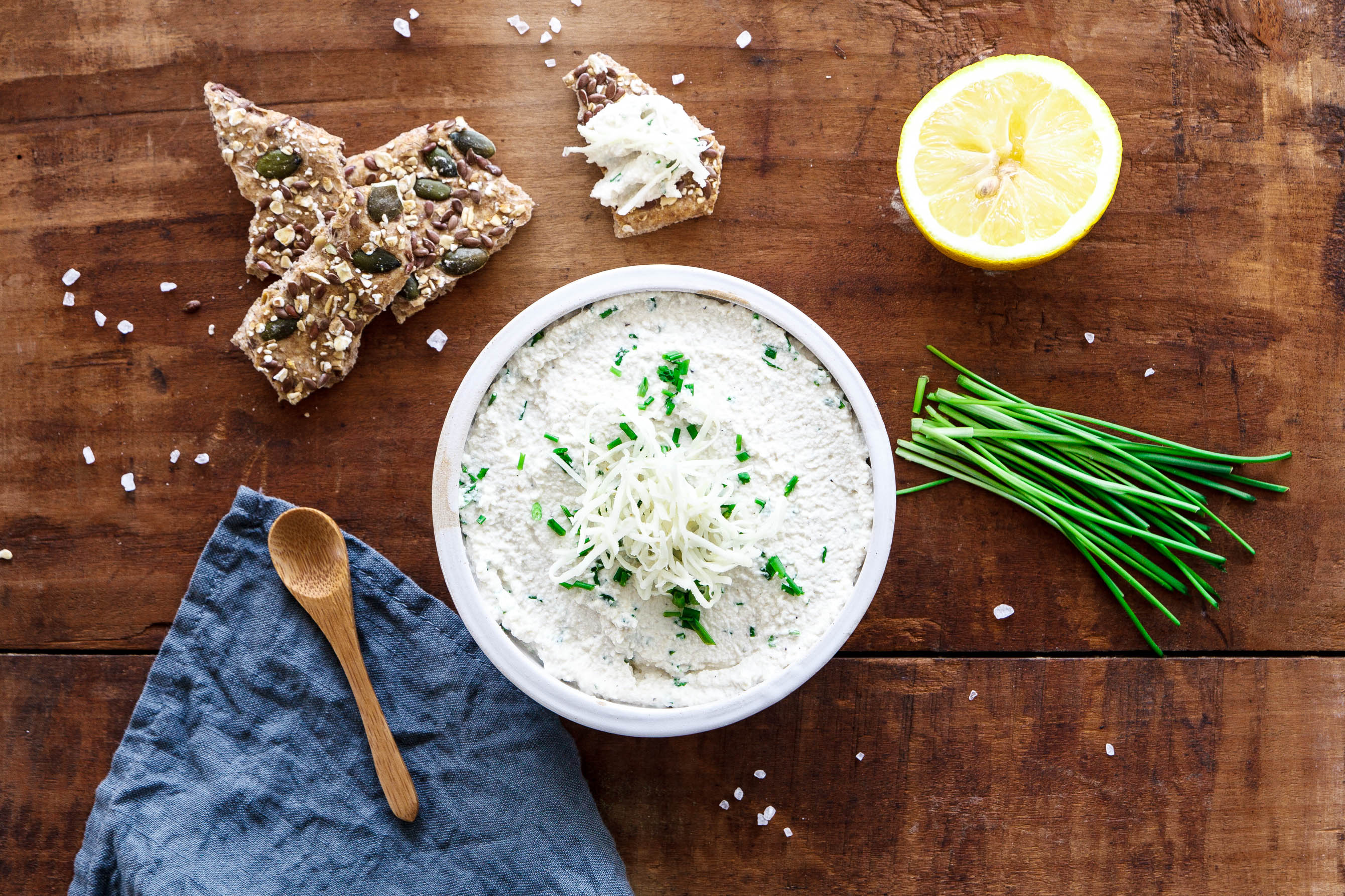 Veganer Cashew-Frischkäse mit Meerrettich