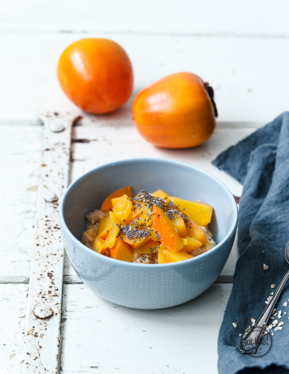 Porridge mit herbstlichem Kaki-Kompott-1