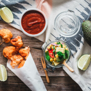 Gebackene Barbecue-Blumenkohl-Bites