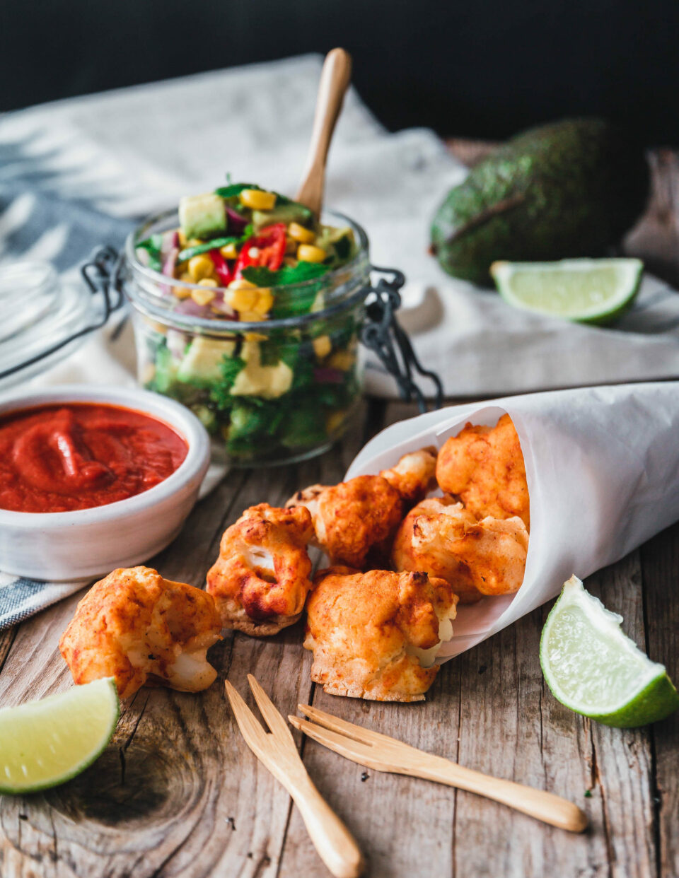 Gebackene Barbecue-Blumenkohl-Bites