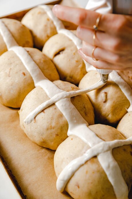 Zubereitung vegane Hot Cross Buns