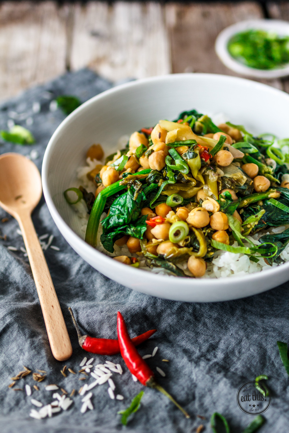 Spinat-Kichererbsen-Curry mit Kapern-4