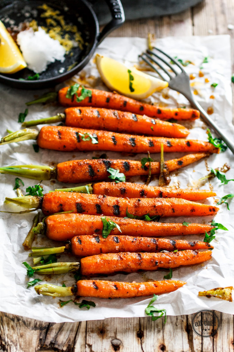 Geröstete Babykarotten mit fruchtigem Zitronenöl