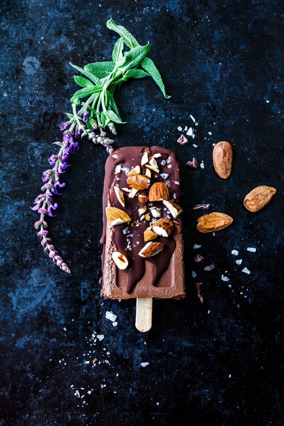 Vegane Double-Nut Schoko-Popsicles