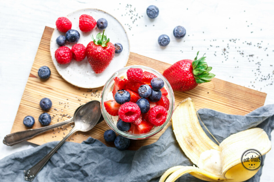 Overnight Oats mit frischen Beeren