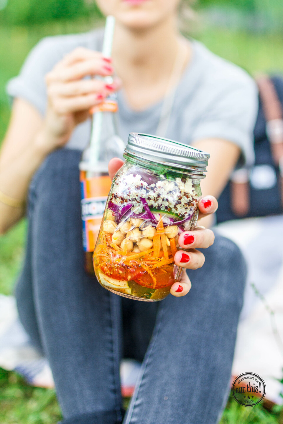 Griechischer Mason Jar Salat-1-2