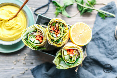 Hummus-Wrap – der perfekte Lunch-Snack!