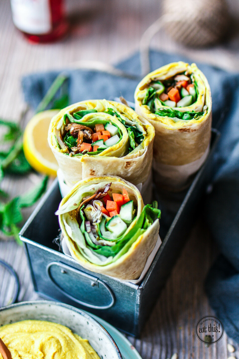 Hummus-Wrap – der perfekte Lunch-Snack!
