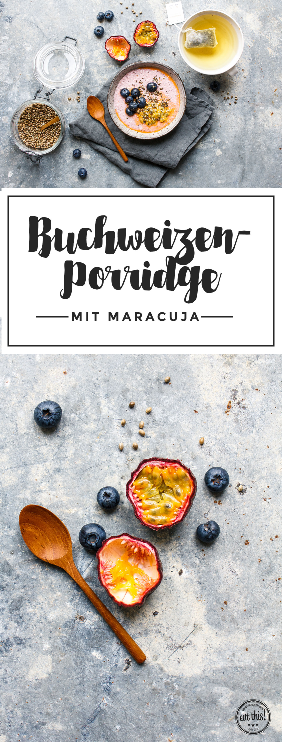 Für unser Buchweizen-Porridge musst du kaum was machen. Am Abend zuvor den Buchweizen einweichen und morgens alle Zutaten in den Blender schmeißen. Fertig!