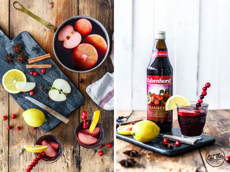 Heißer Früchtepunsch mit Cranberry & Aronia