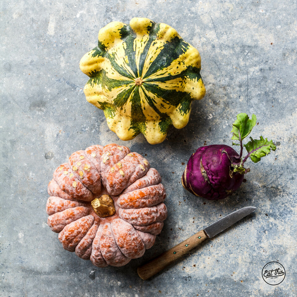 Pattison und Eichelkürbis