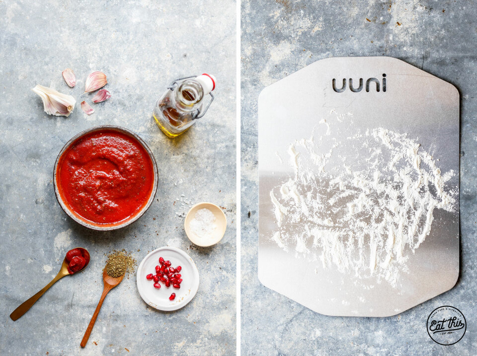  Kürbispizza mit Granatapfelsauce