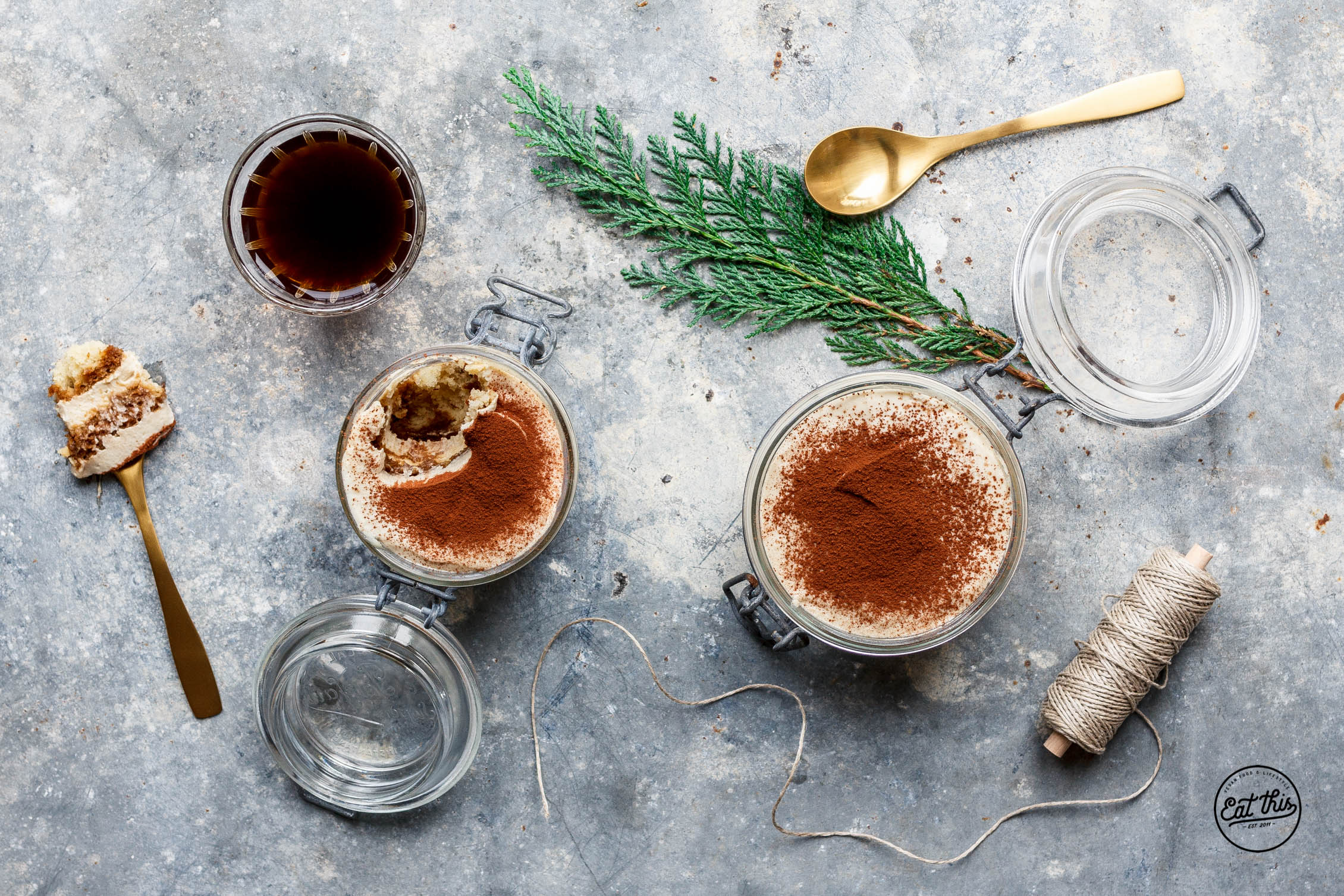 Tiramisu mit Cashew-Mascarpone
