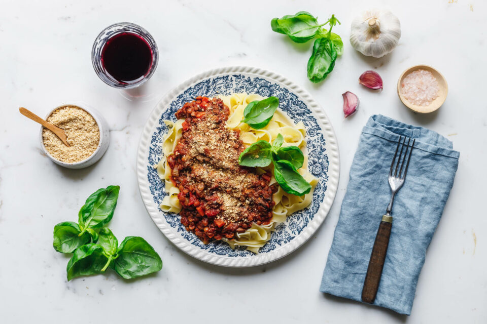 Perfekte vegane Linsenbolognese