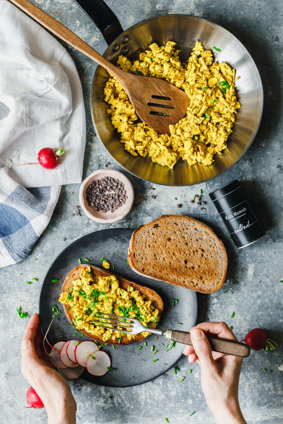 Veganes Rührei mit Tofu und Kala Namak