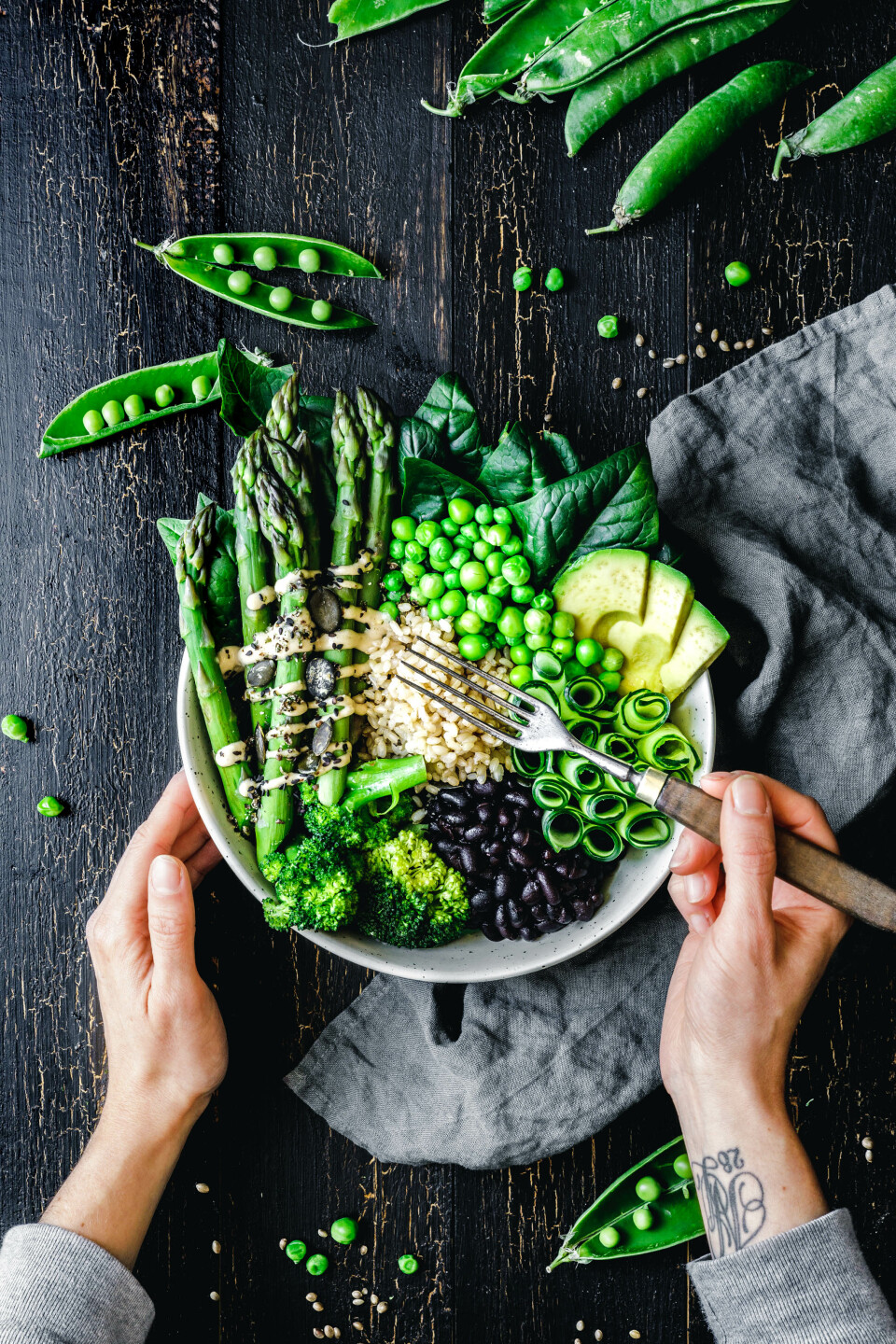 Super-grüne Good Life Frühlingsbowl