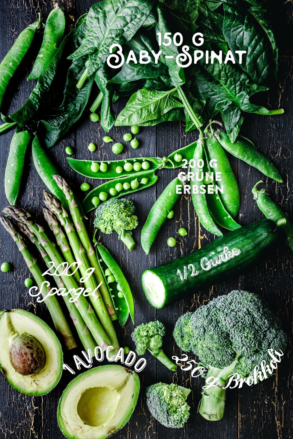 Super-grüne Good Life Frühlingsbowl - Zutaten