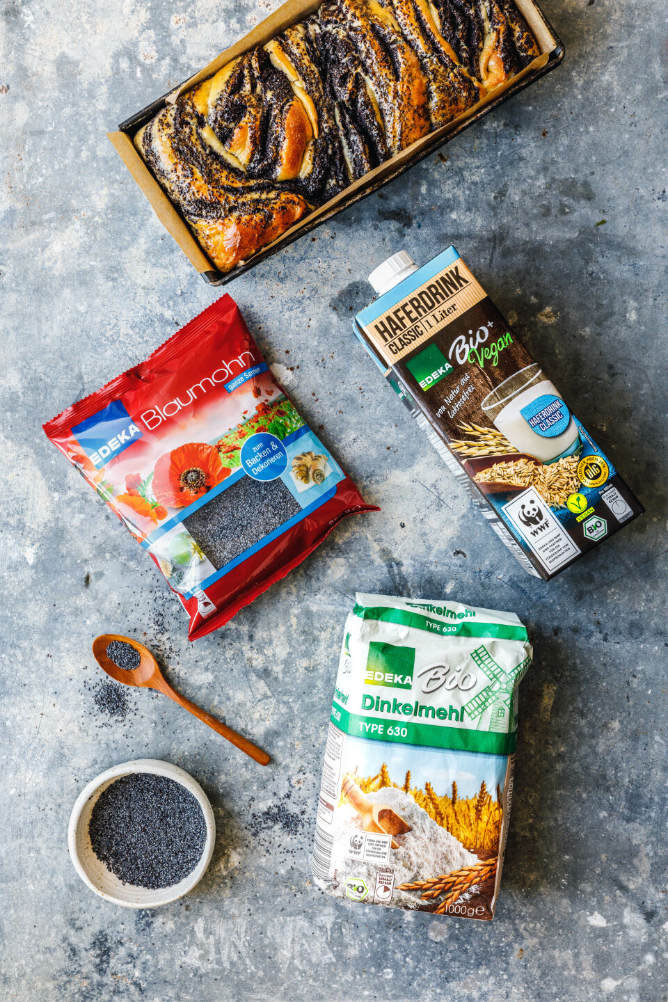 Veganer Mohn-Babka mit Edeka
