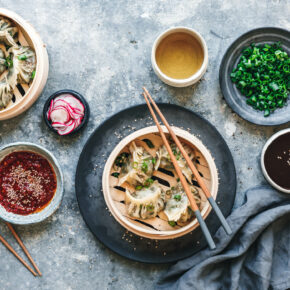 Gedämpfte vegane Dumplings