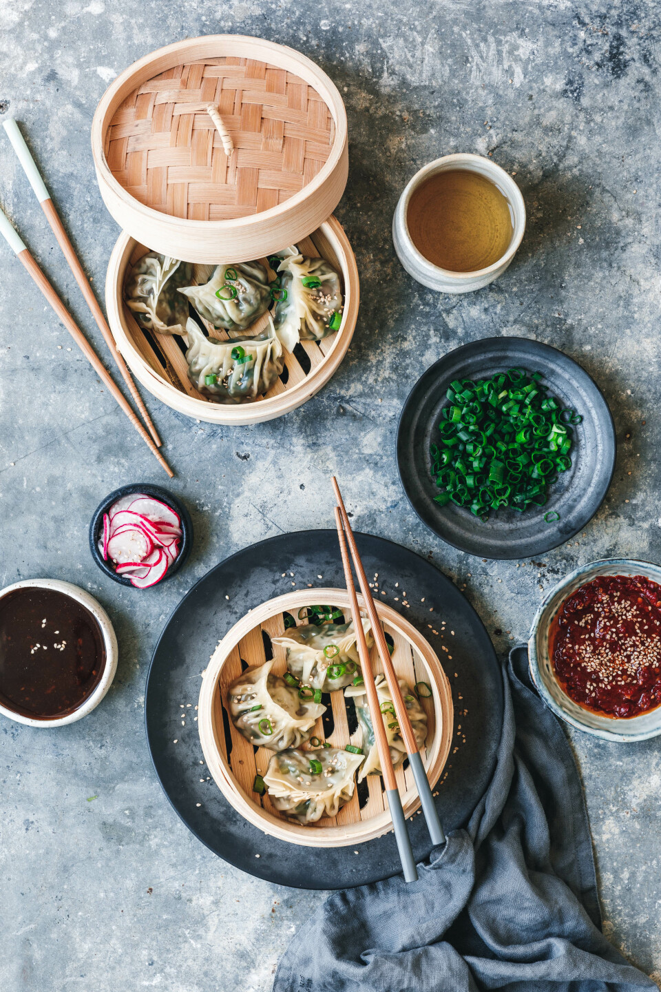 Gedämpfte vegane Dumplings