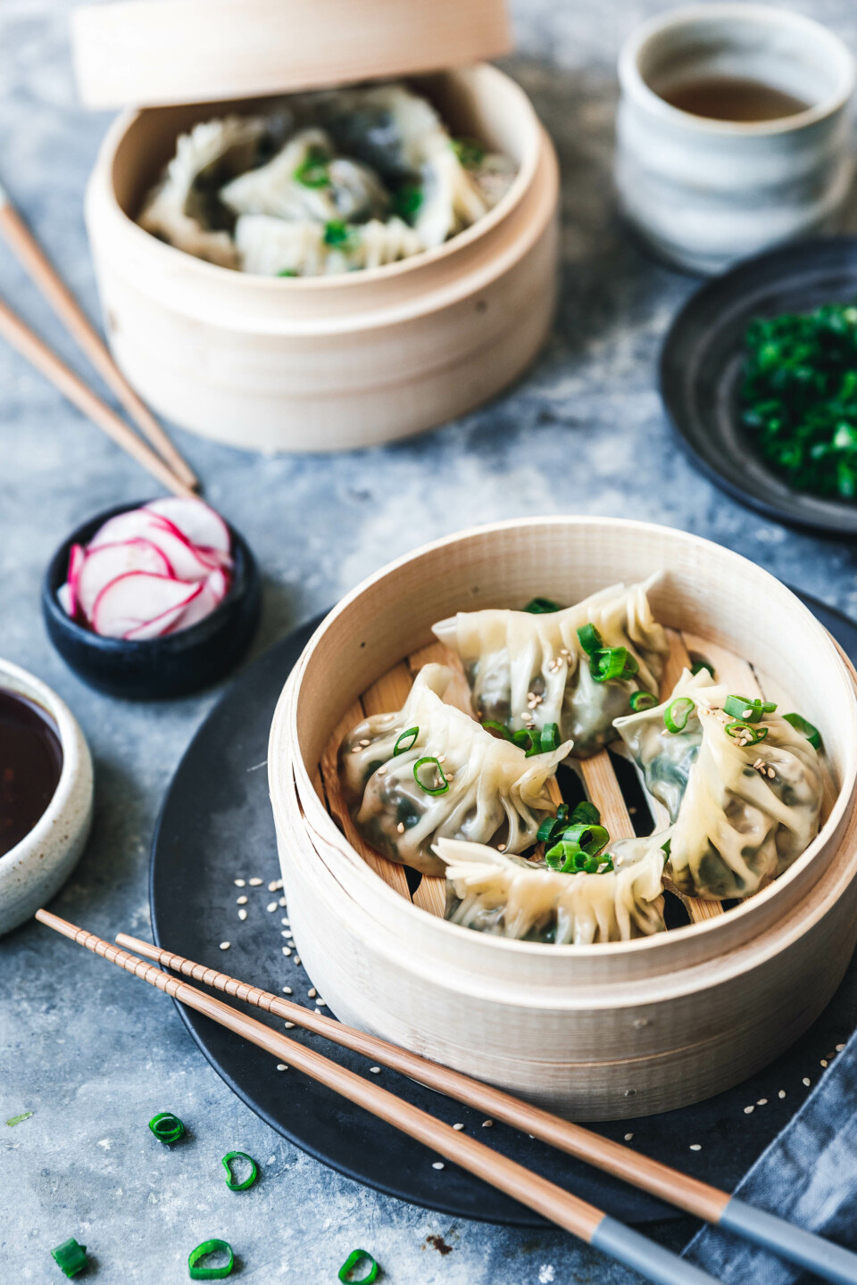 Gedämpfte vegane Dumplings