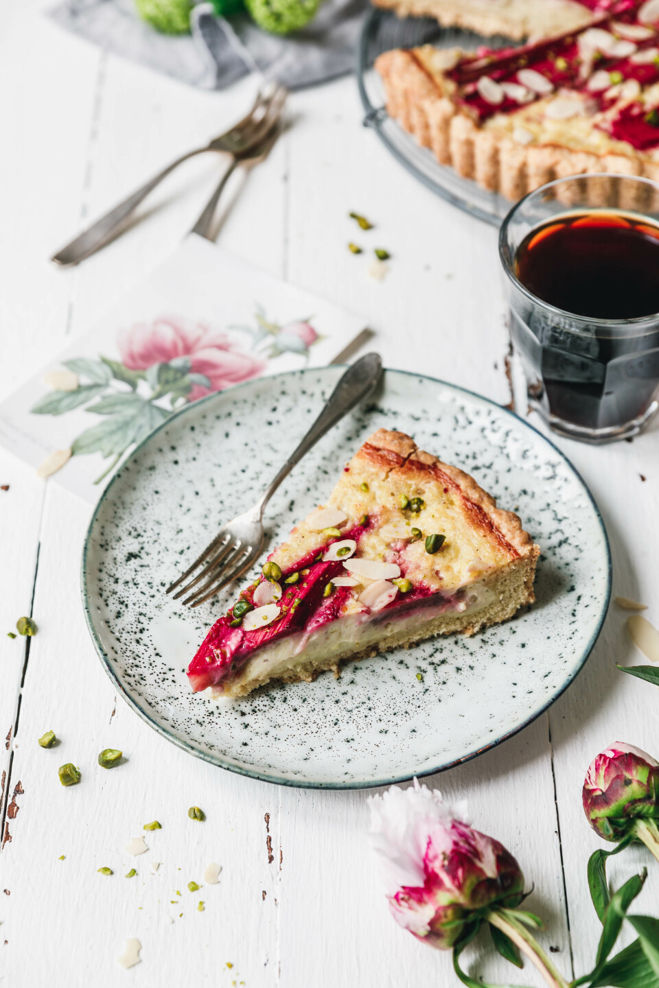 Veganer Rhabarber-Käsekuchen
