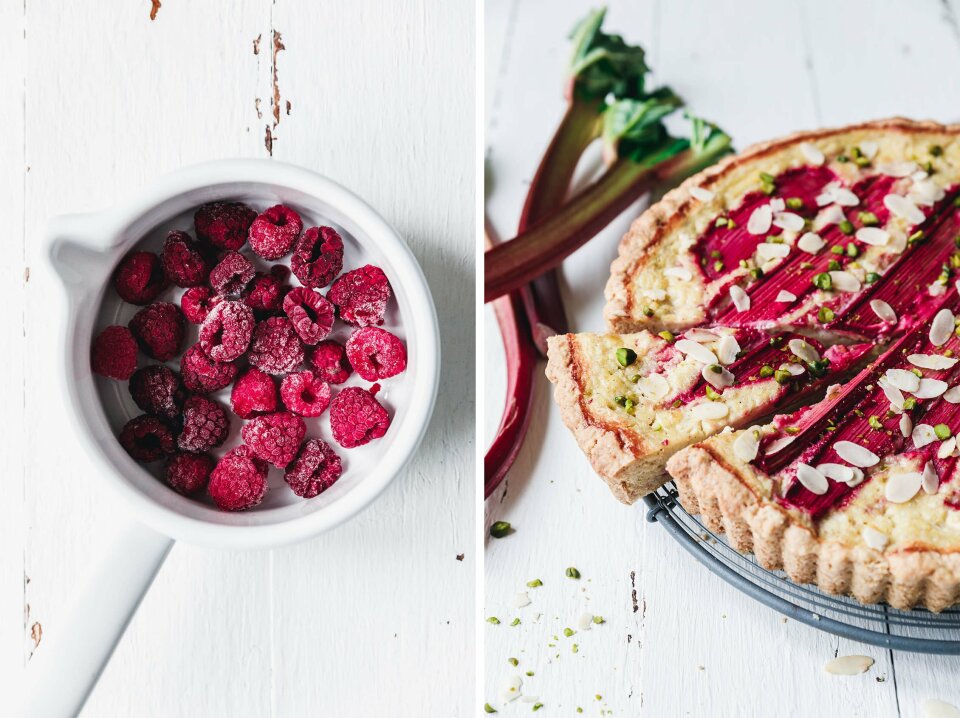 Veganer Rhabarber-Käsekuchen