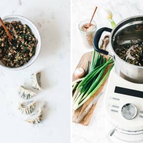 Gedämpfte vegane Dumplings