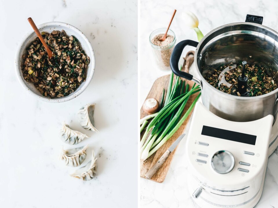 Gedämpfte vegane Dumplings