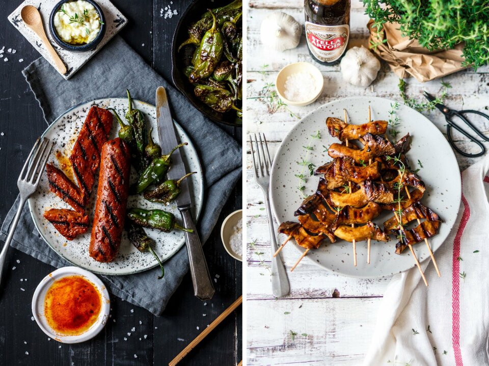 Vegan grillen kann jeder – Vegane Chorizo und gegrillte Kräuterseitlinge