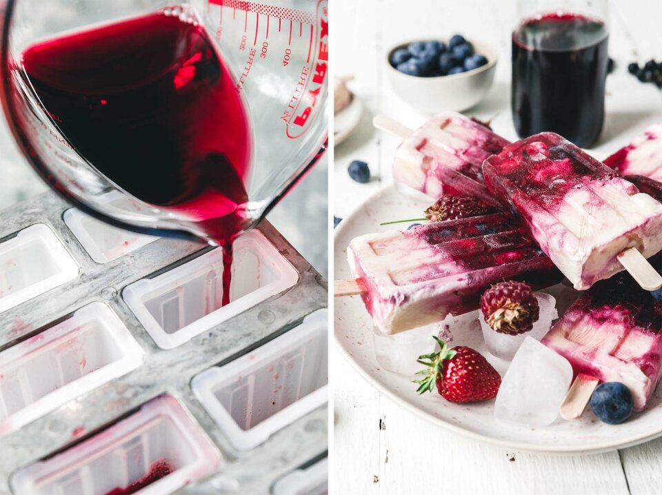 Blitzschnelle fruchtige Beeren-Popsicles