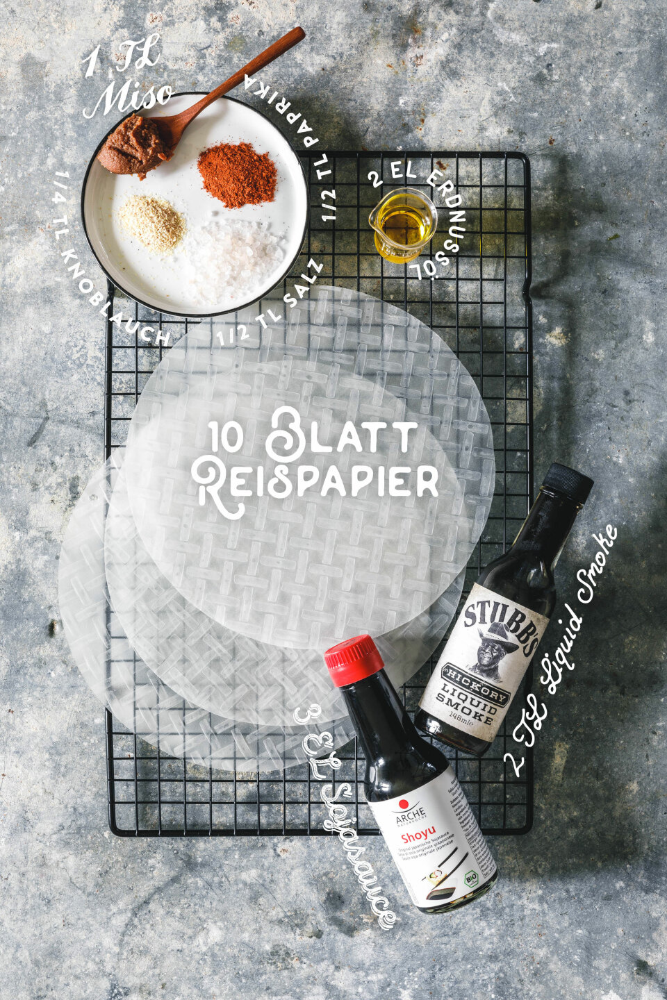 Veganer Bacon - Zutaten