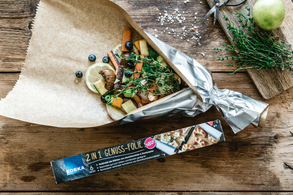 Thymian-Gemüsepäckchen mit der 2 in 1 Genuss-Folie von Edeka