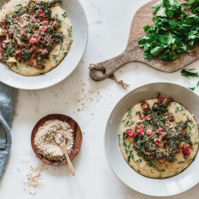 Kräuterpolenta mit Mangold