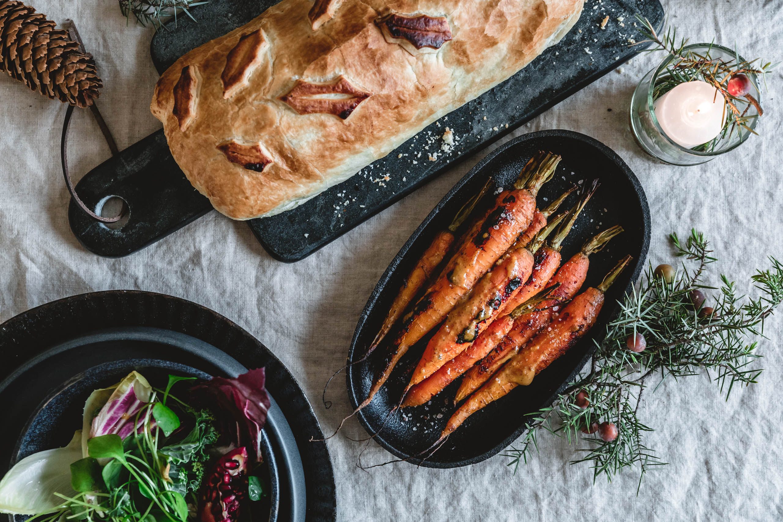Geröstete Möhren mit Miso-Senf-Glasur