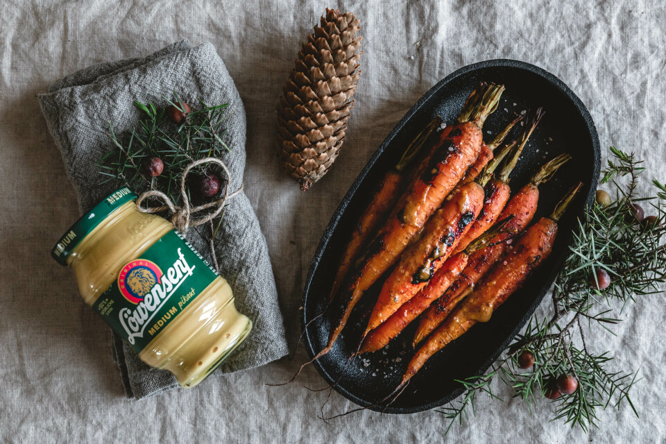 Geröstete Möhren mit Miso-Senf-Glasur