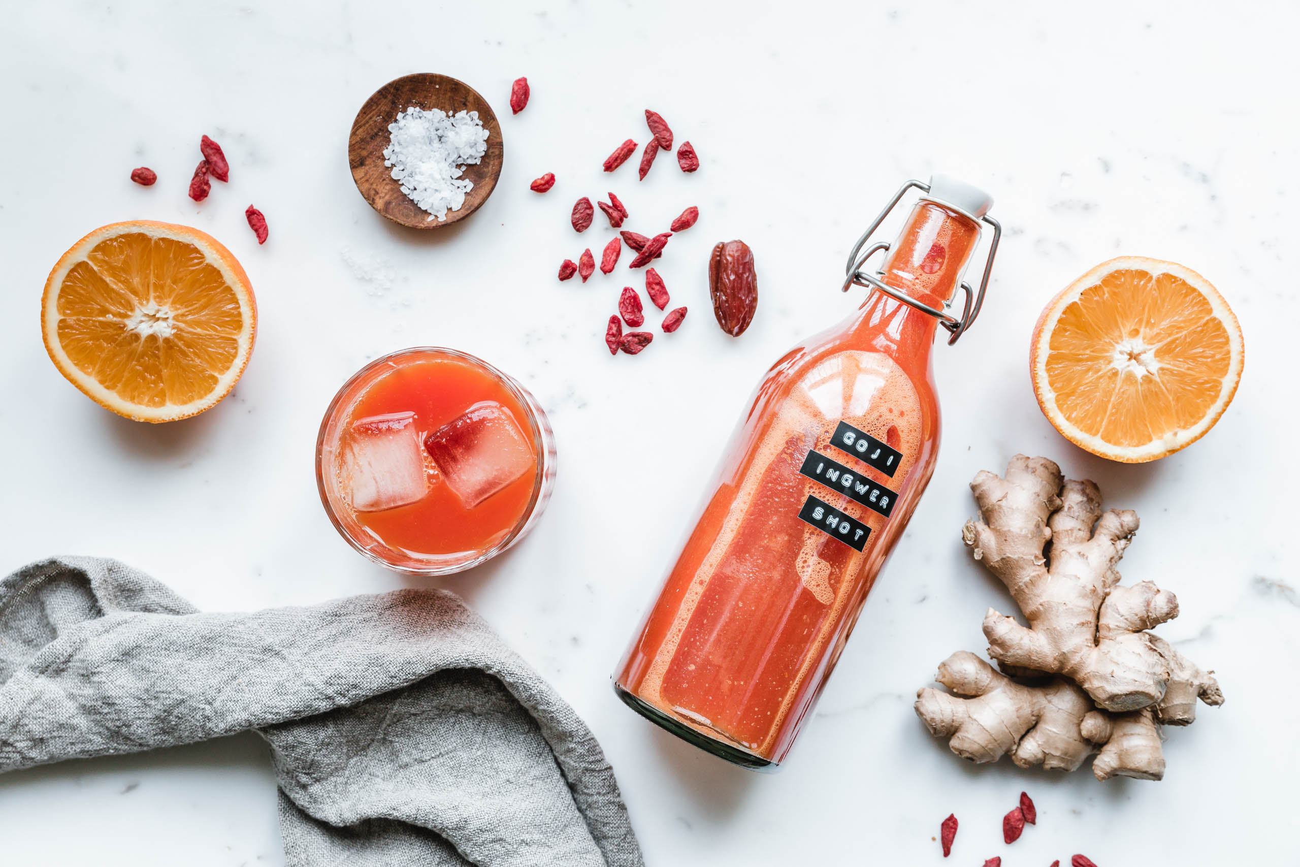 Goji-Ingwer-Shot – der perfekte After Workout Drink