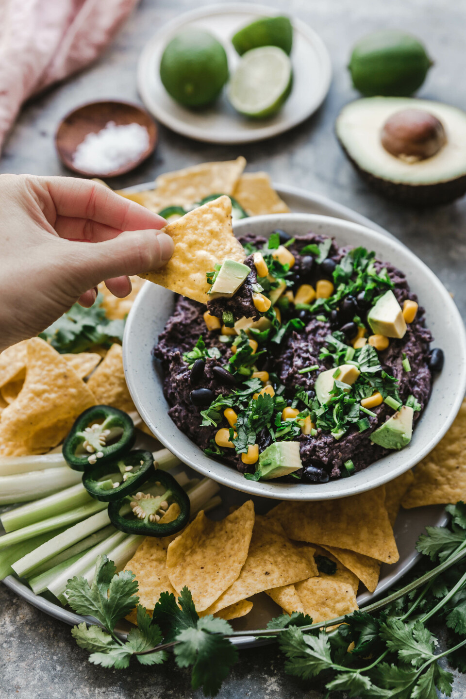 Cremiger Schwarze Bohnen-Dip mit Kakao