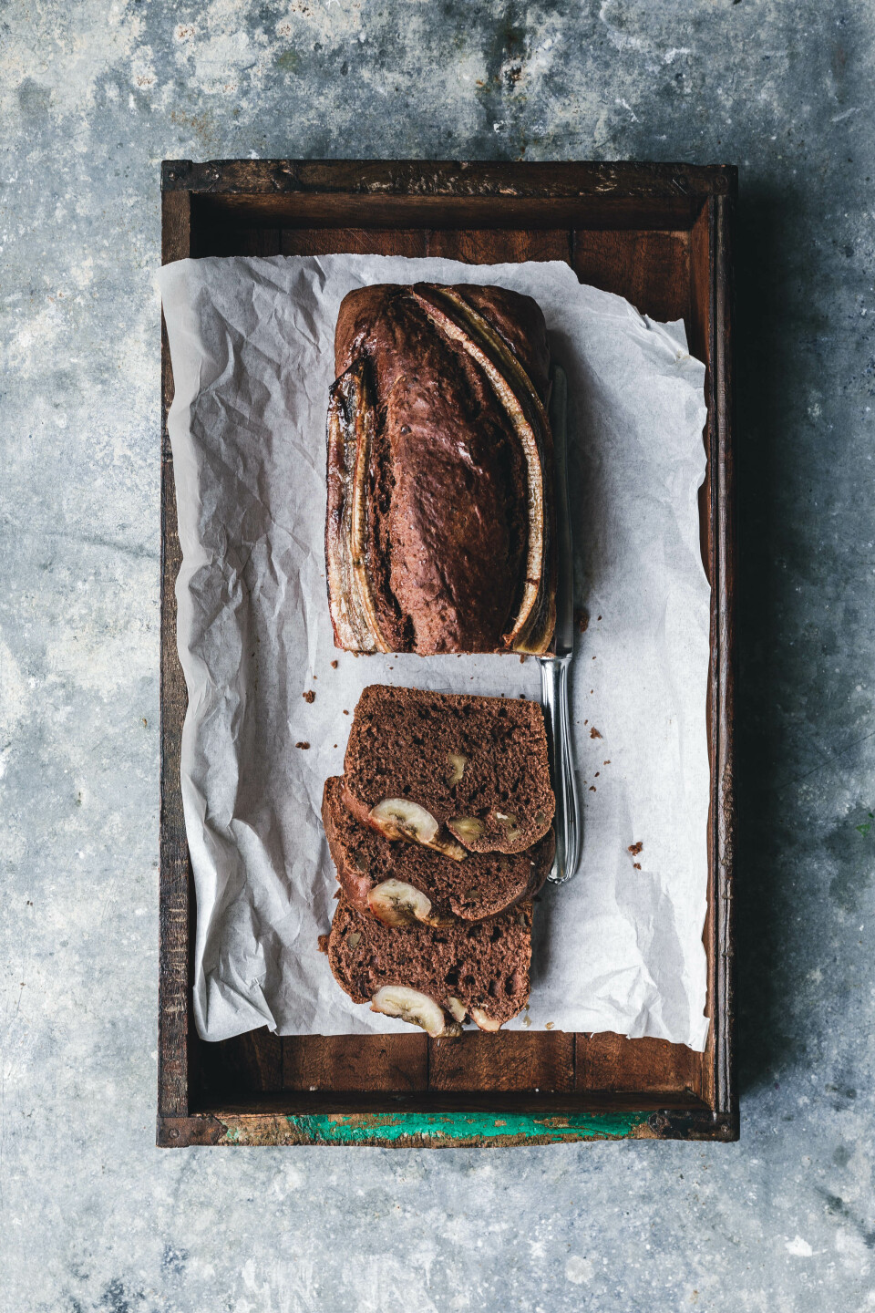 Das beste vegane Schoko-Bananenbrot mit gerösteten Walnüssen