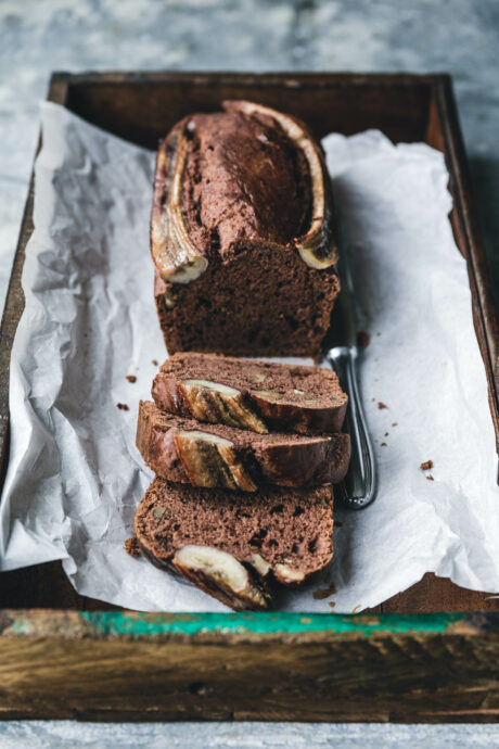 Das beste vegane Schoko-Bananenbrot mit gerösteten Walnüssen
