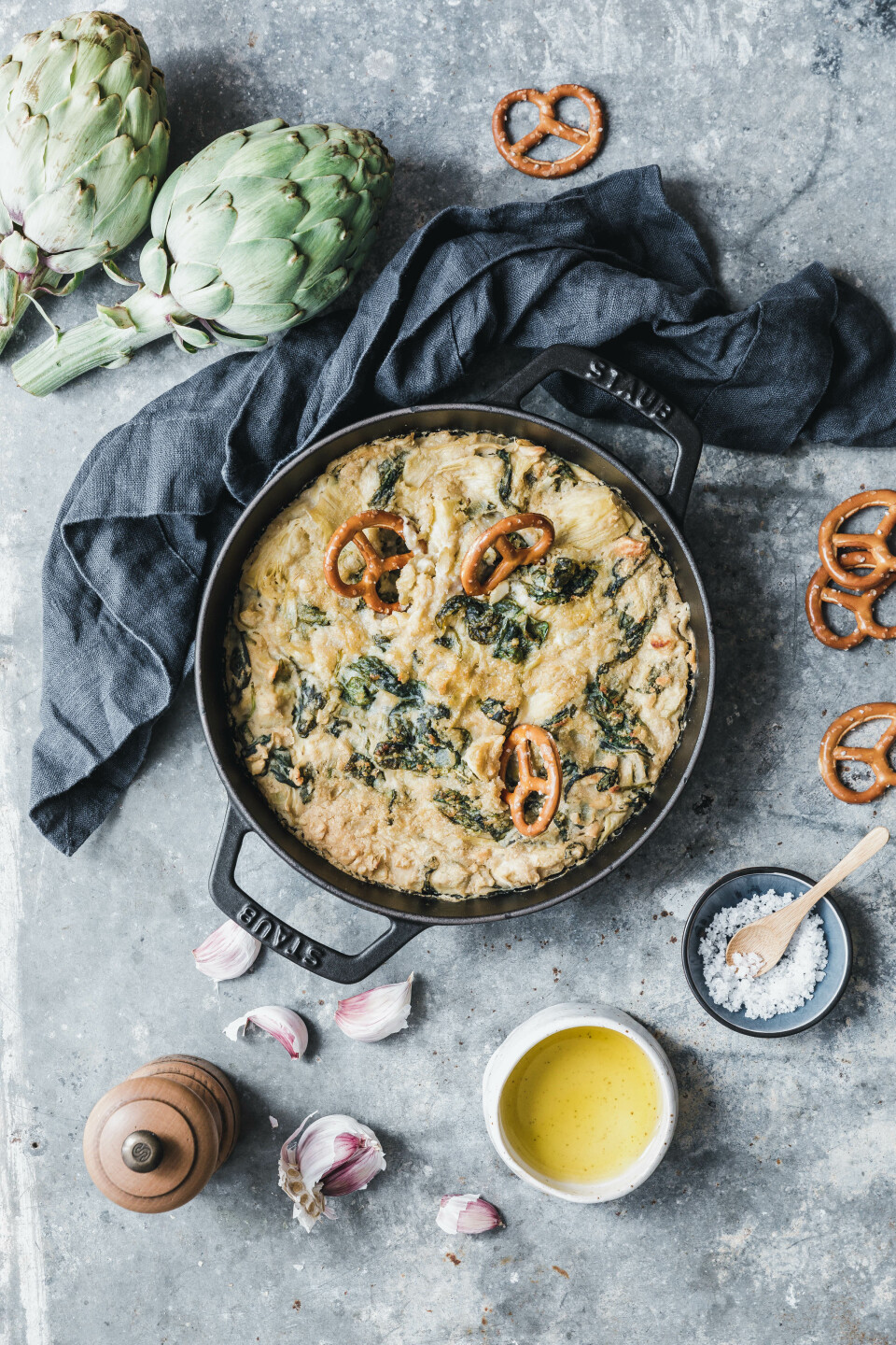 Cremiger Spinat-Artischocken-Dip